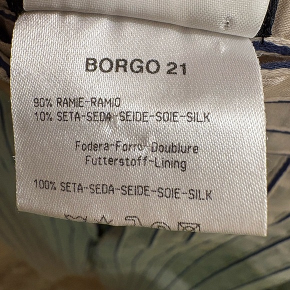 Vintage Giorgio Armani Ramie Silk Striped Wide Leg Trousers Pants Women’s 6-8 - Picture 14 of 16